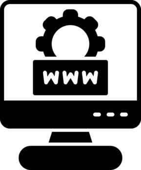 Web Development Framework Glyph vector