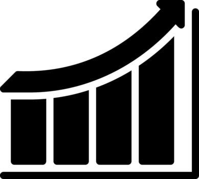 graph glyph icon solid vector