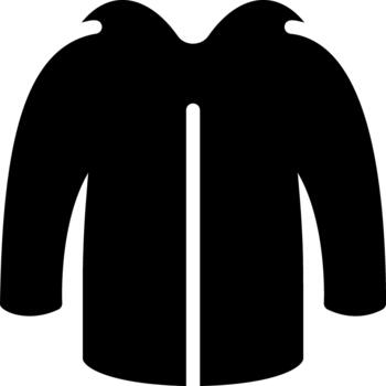 jacket glyph icon solid vector