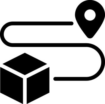tracking glyph icon solid vector