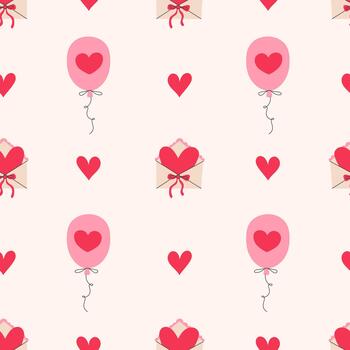 Heart Shape Elements Seamless Pattern vector