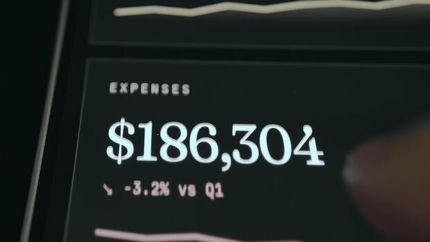 financiero gastos datos indicando un disminución comparando a el anterior trimestre video