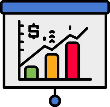 Visualization Graph Stock Chart Market vector