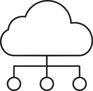 nube informática red infraestructura ilustración vector