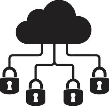 Cloud Network Security with Multiple Locks vector