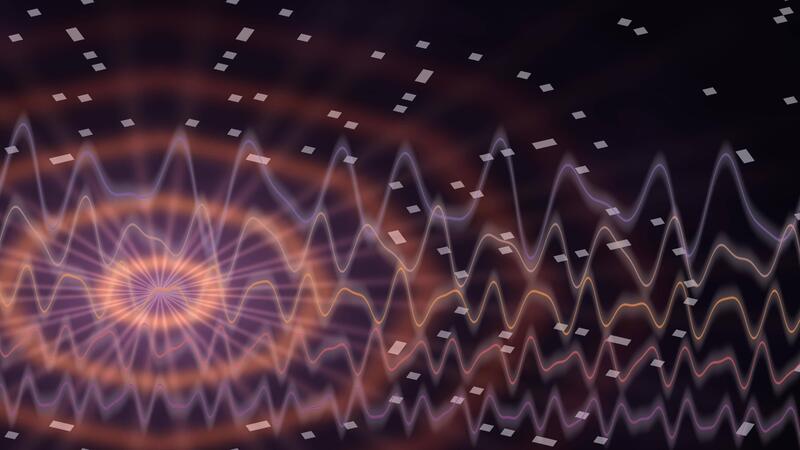 Dynamic Digital Waveforms and Vibrant Light Patterns. 79708209 Stock ...