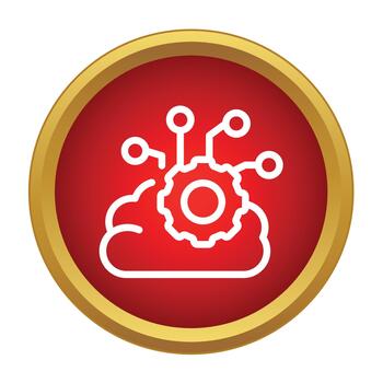 nube informática configuración Procesando datos tecnología vector