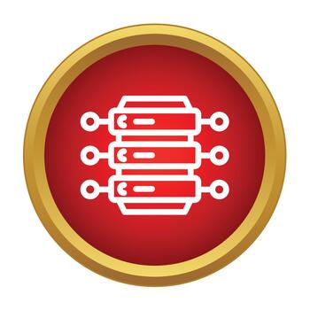 Servers big data network database cloud computing icon vector