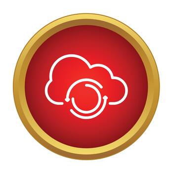 Cloud computing data synchronization optimization icon concept vector