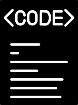 Computer Coding Process Glyph vector