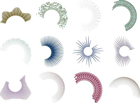 Modern Abstract Data Visualization Elements vector