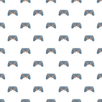 Gaming controller repeating pattern for seamless background vector