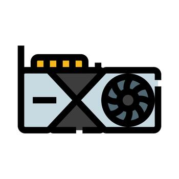 Graphics processing unit computer component illustration vector