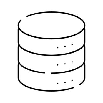 Database server icon representing data storage and computing vector