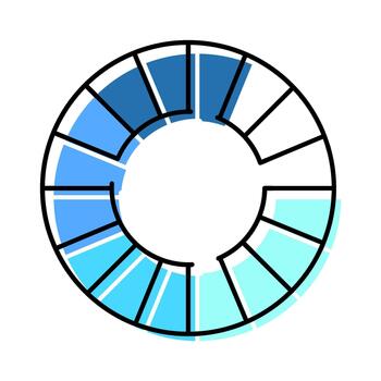 circular datos visualización gráfico presentación Progreso y análisis vector