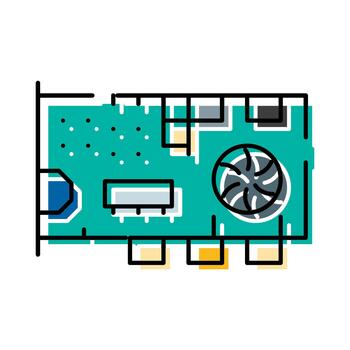 gráficos Procesando unidad componente para computadora tecnología vector