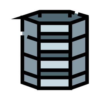 Data storage server rack cloud computing icon vector