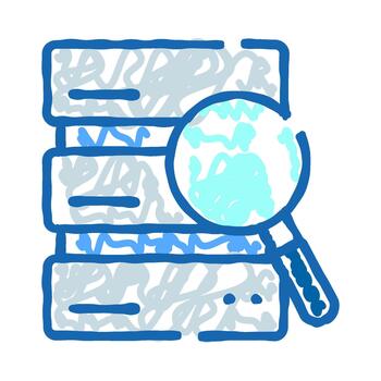 Server database research and data analysis processing vector