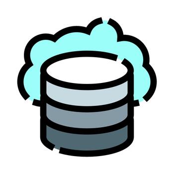 nube base de datos almacenamiento servidor tecnología informática icono vector