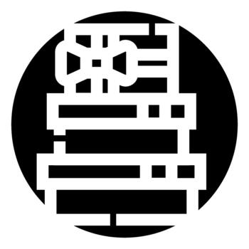 Data server stack icon managing network information vector