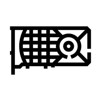 Graphics processing unit computer hardware icon vector