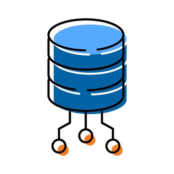 Server database icon connecting computing data processing vector