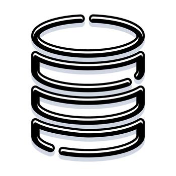 Database icon representing server data storage computing vector
