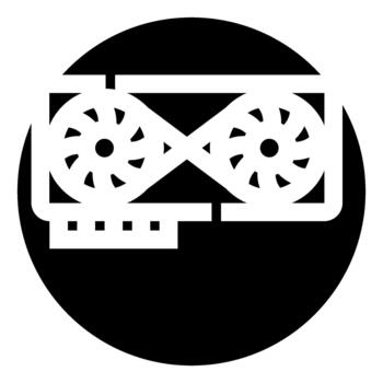 Graphics processing unit component icon vector