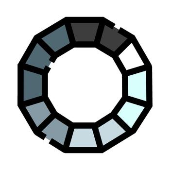 Loading icon showing data processing progress vector