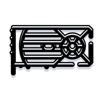 Graphics processing unit computer illustration vector