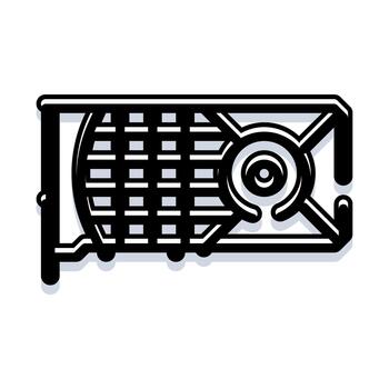 gráficos Procesando unidad computadora hardware componente icono vector