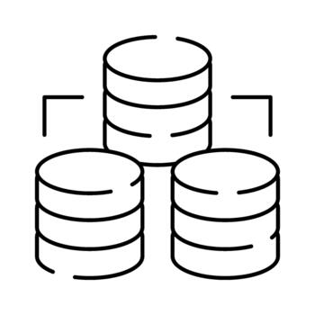 datos almacenamiento red representando nube informática infraestructura vector