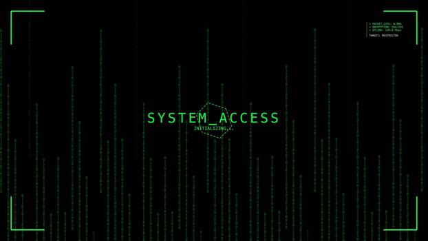 sistema accesso inizializzazione con binario codice e dati video