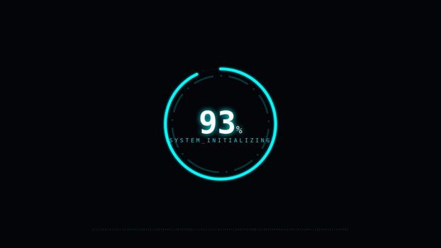 digital sistema inicializando progresso Barra com binário código video