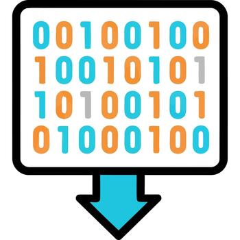 binario código en computadora pantalla mostrar. vector
