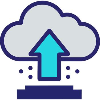 Cloud Computing Data Storage Technology. vector