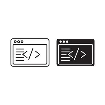 codificación solicitud ventana y web vector