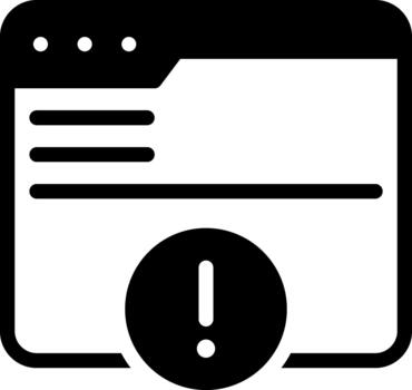 browser glyph icon solid vector
