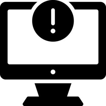 computadora sólido glifo icono vector
