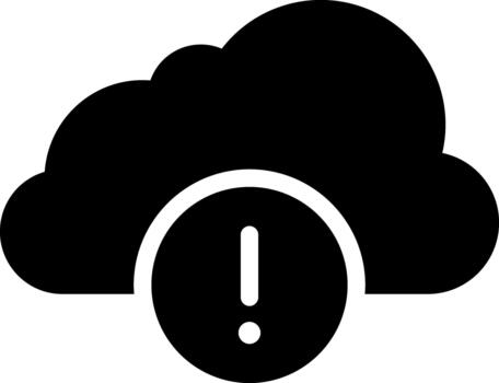 cloud glyph solid icon vector