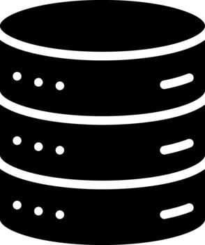 server glyph solid icon vector