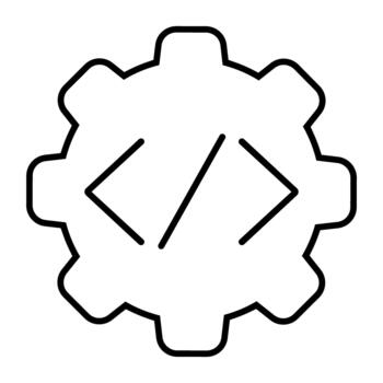 desarrollo icono . programación ilustración signo. software desarrollador símbolo. programa código logo. web diseño. vector