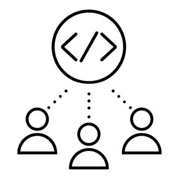 desarrollo icono . programación ilustración signo. software desarrollador símbolo. programa código logo. vector