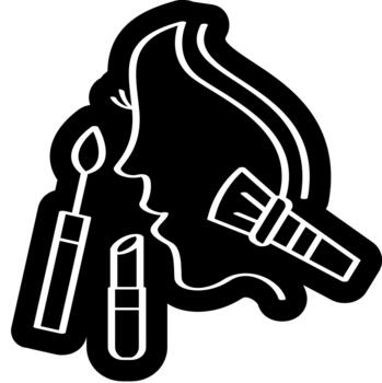 Make Over solid icon vector