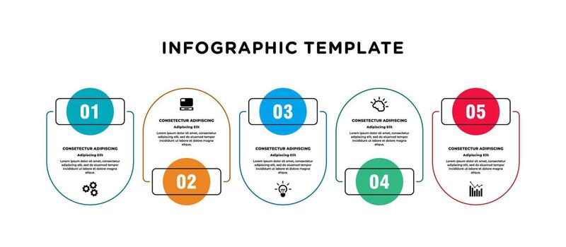 creative step Infographic elements data visualization vector