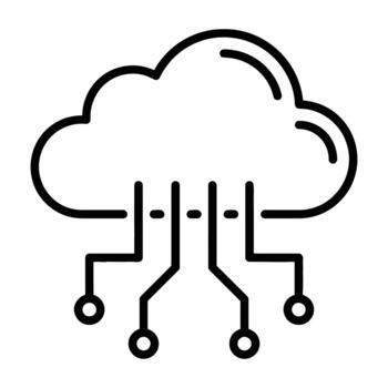 nube informática red conexión vector