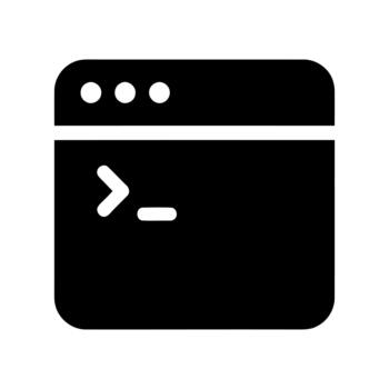 mando línea interfaz icono para codificación y programación desarrollo vector