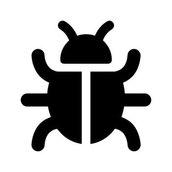 Bug Icon for Software Development and Debugging Processes vector