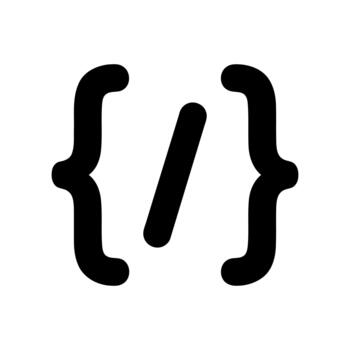 Code Programming Icon Representing Software Development Concepts vector