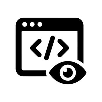 Code Analysis for Web Development and Programming Interface vector